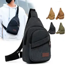 Pochete de ombro casual bolsa de lona de bolso