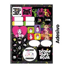 Caderno capa dura  animativa 1 x 1 dos rosa