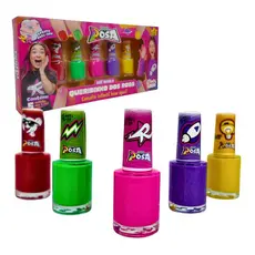Kit 5 Esmaltes Dos Rosa Infantil À Base D'Água para Crianças