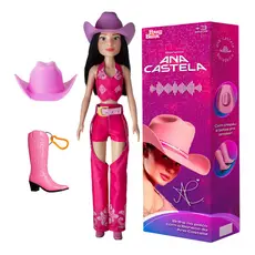 Boneca Ana Castela Boiadeira 55cm Original Articulada Com Acessórios Chapéu Botas Tatuagens +3 Anos