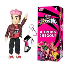Boneco Robson Dos Rosa 26cm Articulado Original Baby Brink Com Brinde Emilly Vick Katlen +3 Anos