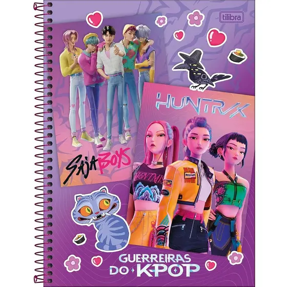 Caderno Universitário 1x1 80 Fls C.D. Tilibra - Guerreiras do K-pop 4