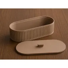 Organizador Oval Multiuso com Tampa | Porta Objetos Decorativo | MIVO | Minimalista