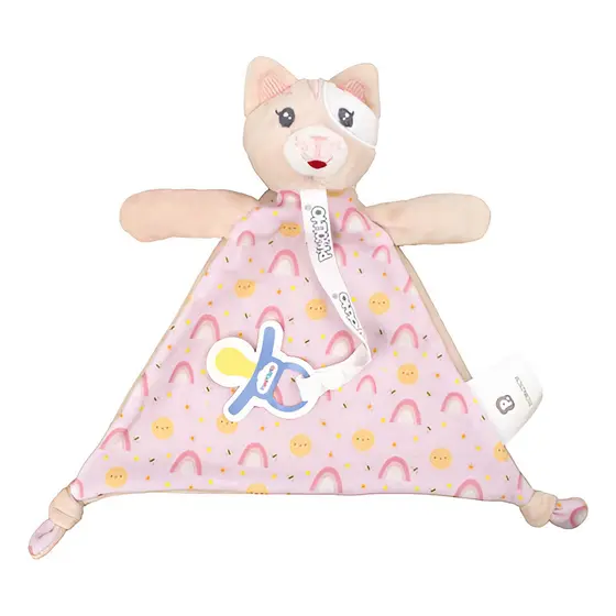Naninha Com Prendedor De Chupeta Bege / Gatinha - Pimpolho
