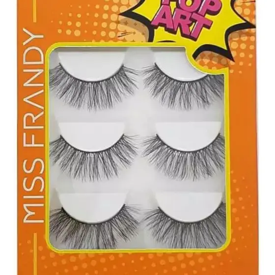 Kit Cílios Postiços Com Efeito Fox Eyes Miss Frandy 5 Pares