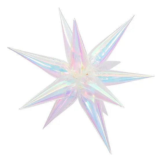 Balão Estrela 12 Pontas Metalizada Montagem 3d Festa 3 Cores