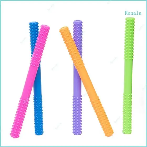 Renala Tubo Dentição Teether Mastigáveis Mordedor Sensorial BPA