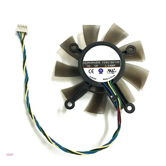 cool 75MM FD8015U12S DC12V 0.5AMP 4PIN Fan Para GTX550Ti HD7850 Gráficos Placa Vídeo Refrigeração Fãs