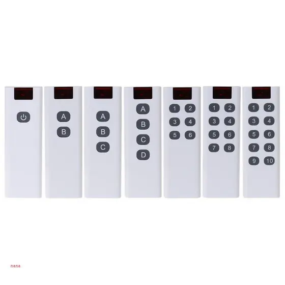 nana 433MHZ Learning Code Transmissor Controle Remoto Digital Fio 3 4 6 8 10 Canais Botões AK-7010TX