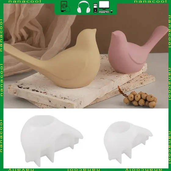 nana Molde Silicone Criativo Forma Pássaro , Moldes Ornamento Artesanais , Textura Adequada Para Artesanato