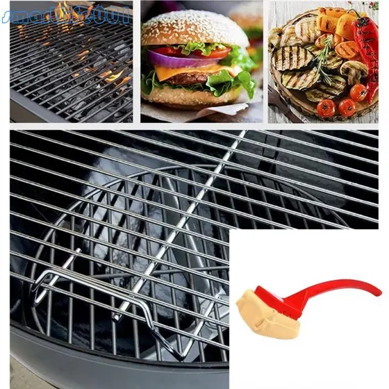 S * Escova Vermelha Para Limpeza Rack Churrasco Almofada Texturizada Cozinhar Casa