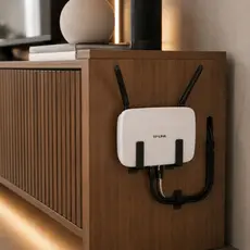 Suporte Roteador Modem Parede Sem Furo Fita 3M Adesivo Universal Organizador WiFi Internet