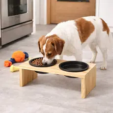 Comedouro para Gatos e Cachorro Pequeno Porte Com Potes