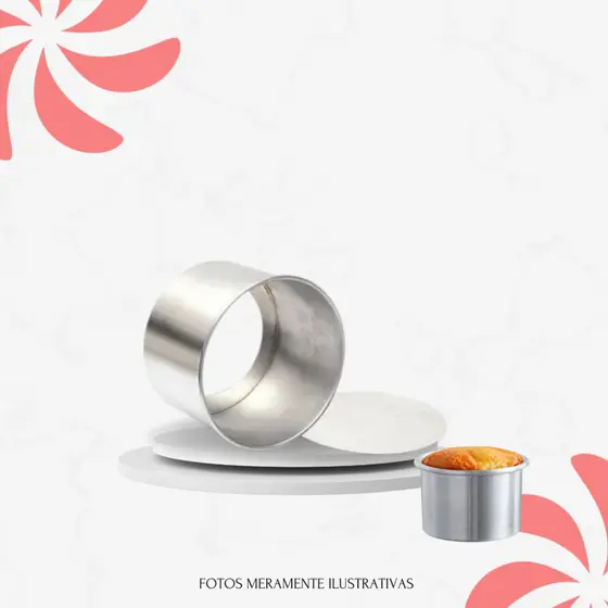Forma Redonda Para Bolos - Fundo Falso - 18x10