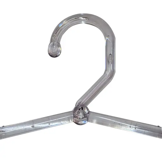 Kit 50 Cabides de 50cm Extra Grande c/Cavas e Antiderrapante Grosso de 12mm-Acrílico ou Preto