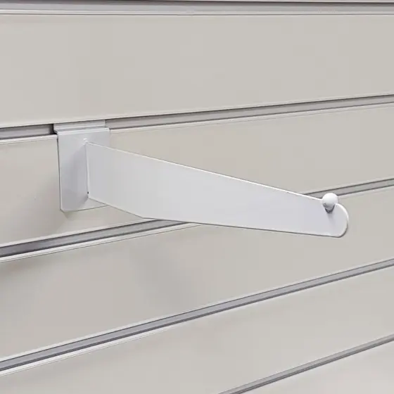 25 Suporte faca/mão francesa esfera luxo p/prateleira-Base p/Painel Canaletado/Slatwall-20 a 40 cm