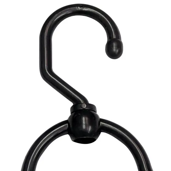 Kit 50 Cabides Giratório Grosso de 10mm Cavado Adulto Preto p/ Casa Loja Closet -Atacado