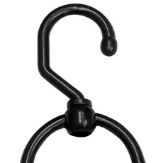 Kit 50 Cabides Giratório Grosso de 10mm Cavado Adulto Preto p/ Casa Loja Closet -Atacado