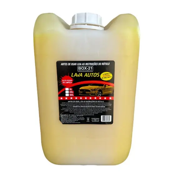 Shampoo Automotivo Lava Autos Concentrado Com Cera Carnaúba 20 Litros - Box 21