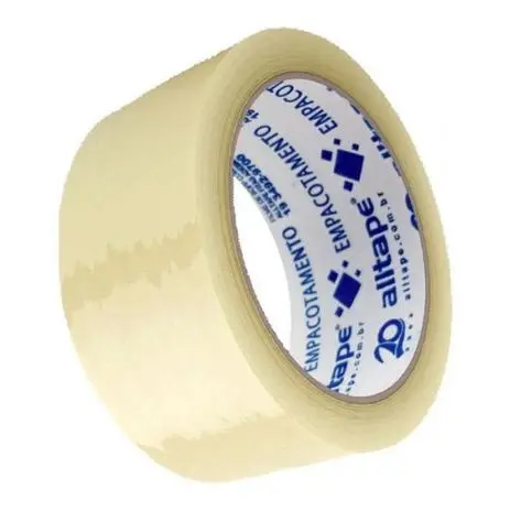 Fita adesiva 45mm x 100 metros transparente para fechamento de embalagens - Durex largo