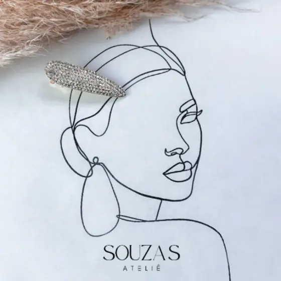 Presilha Strass Bico de Pato/ Piranha  Strass/ Clip de cabelo strass/ Hair clip strass