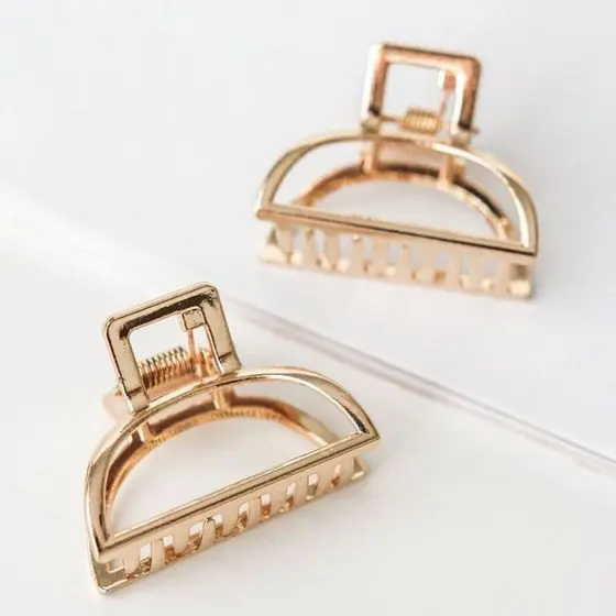 Prendedor Minimalista Meia Lua / Piranha Minimalista Meia Lua / Hair clip Minimalista Meia Lua / Clip Minimalista Meia Lua / Clipe de Metal Meia Lua