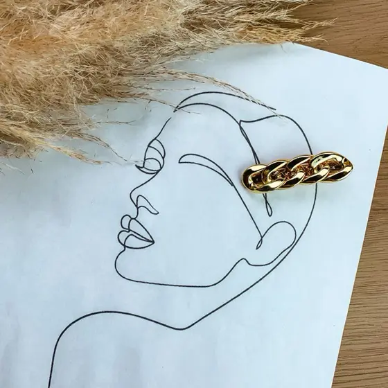 Presilha Corrente Elos / prendendor Corrente Elos / Hair clip Corrente Elos / Clip Corrente Elos / Clipe de Metal Corrente Elos