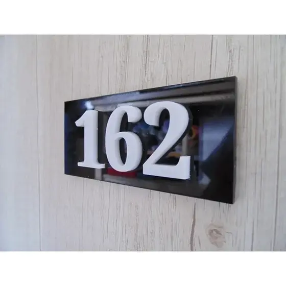 Placa Numérica De Acrílico Para Apartamento Casa Condomínio