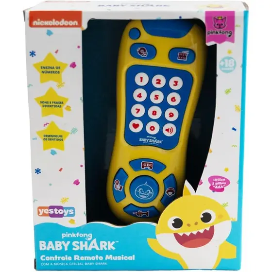 Brinquedo Controle Remoto Musical Baby Shark Yes Toys 20504