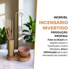 Porta Incenso Invertido, Incensário Com Suporte para guardar Incenso