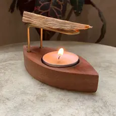 Incensário para Palo Santo - Canoa - Defumador Natural - NÃO APAGA