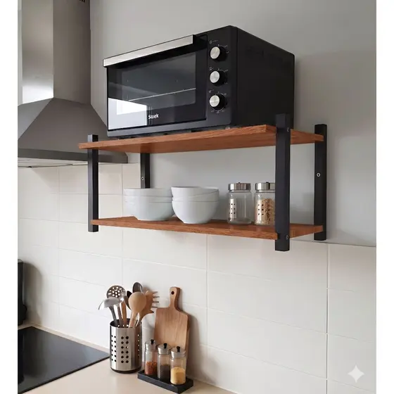 Suporte Para Microondas Prateleira Resistente Nicho Multiuso Forno Cafeteira Air Fryer