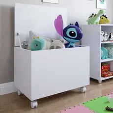 Baú Infantil Caixa Organizadora De Brinquedos Com Tampa Quarto Com Rodizios