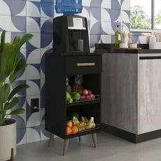 Balcão Fenix para Cozinha com Suporte para Frutas e Bebedouro e Gaveta