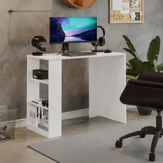 Mesa De Computador E Notebook Escrivaninha Para Estudo Com Nicho Multiuso Escritório Office