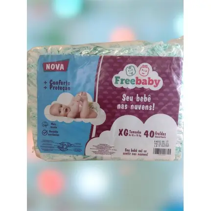 FRALDAS FREE BABY 50 unidades SXG INFANTIL / + Conforto + Proteção - Direto de Fábrica