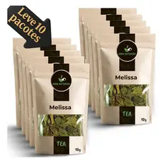 Melissa para Infusão Ideal para Chá Ingrediente Natural-Com 10 Pacotes-Com 10 Pacotes