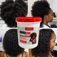 Mel Cola Máscara 400g Mega Finalizador 72h Cachos Ultra Fitagem Cabelo Crespo Cacheado Ativador