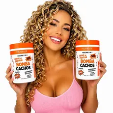 KIT C / 2Uni Creme De Pentear Bomba Cachos 1kg Ativador Cachos Definição Finalização Cachos e Crespo