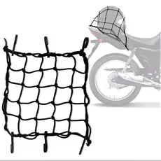 Rede Elastica Aranha Preta 35x35 Moto / Bagageiro / Capacete