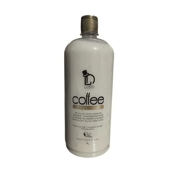 Escova New Coffee Orgânica 1L - Redução de Volume e Brilho Intenso - Profissional - Lord Cosméticos
