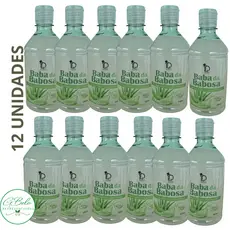 Kit com 12 Baba da Babosa (Aloe Vera) 500ml Tratamento Cabelos e Pele Alta Performance Lord Cosmetic