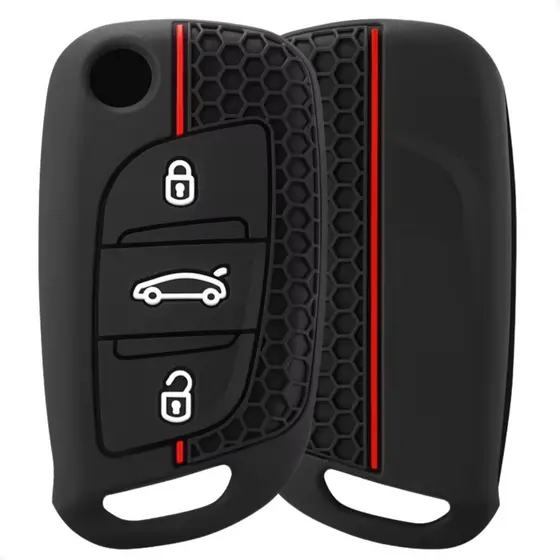 Capa Silicone Chave Canivete Citroen C3 C4 Peugeot 2008 a 2017