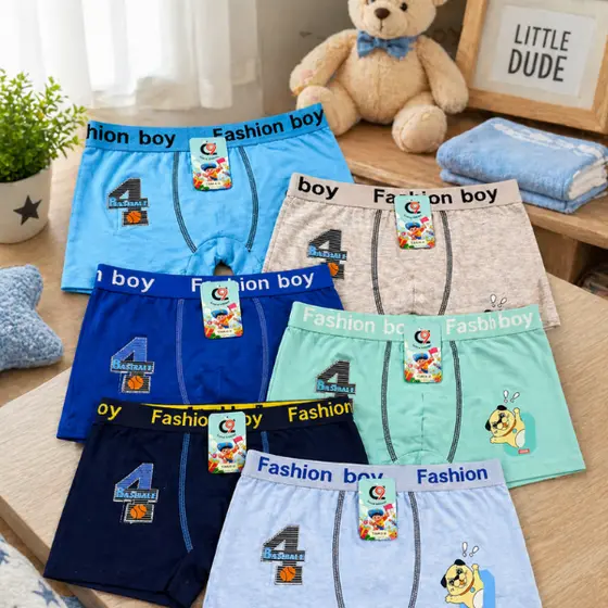 Cueca Box Infantil de Algodão Acabamento Premium Confortavel