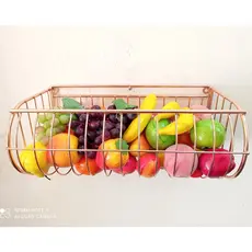 Fruteira de Parede Reforçada Rose Gold 40x20 Po./ Cozinha , Balcão