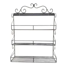 Porta Tempero de parede 3 cestos 50 cm