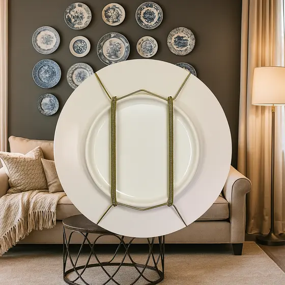 10 Suportes de Parede para Pratos Decorativos - Versatilidade e Estilo, Instalação Simples, 10 Unidades