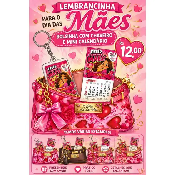 Necessaire dia das mães personalizada