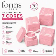 Gel Construtor Para Unhas 24g Forms Livre HEMA e TPO