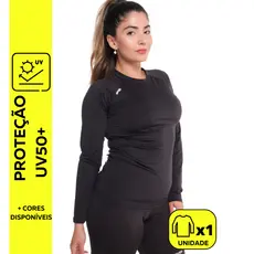 Camiseta Segunda Pele Manga Longa Proteção Solar UV50+ Esportiva Unissex Snugg